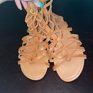 Brown gladiator sandals (Size 9.5)